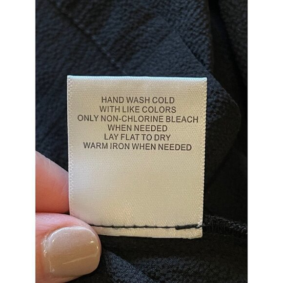 ModCloth Black Ideal Discovery V Neck Long Puff Sleeve Tie Cuffs Blouse Size XXS - Picture 11 of 11